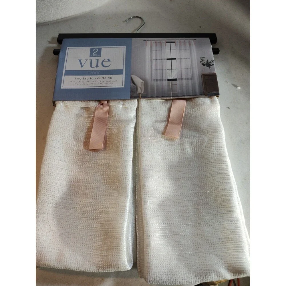 View Piper Two Tab Top Curtains 74 In By 84 In Pink 1266